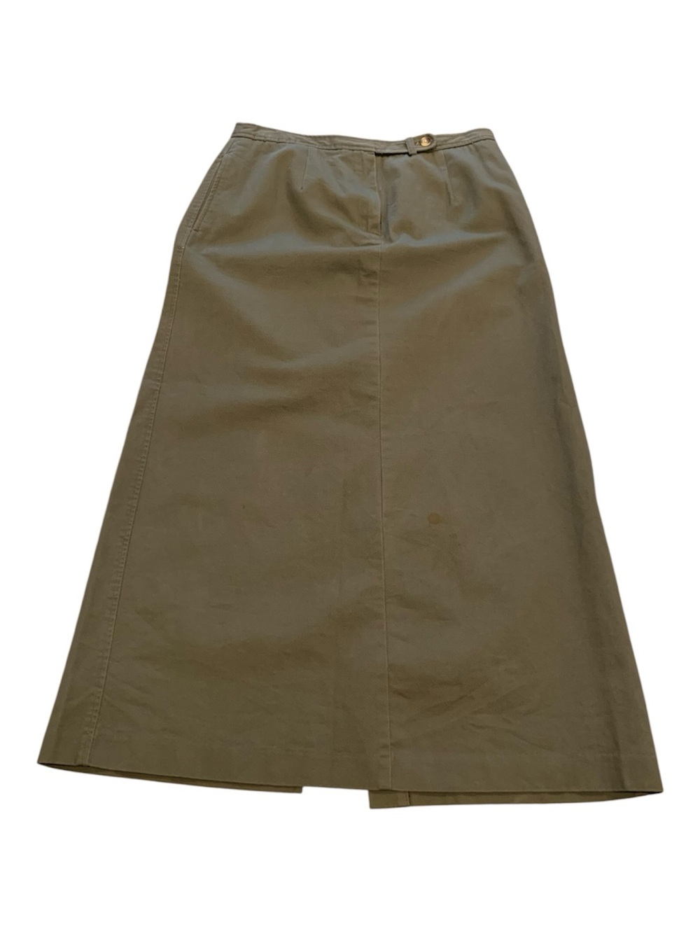 Talbots Olive Green A-Line Maxi Skirt